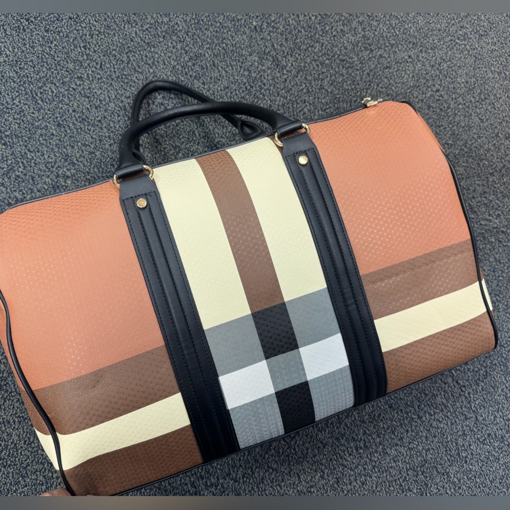 Stylish Tan and Black Men's Bag